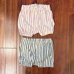 Pehr Striped Kids Shorts Set - Pink and Blue
